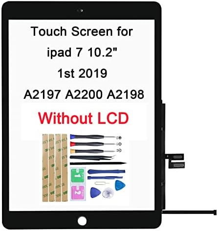Jaytong zamjena ekrana osjetljivog na dodir za i-pad 7 10.2 1st 2019 A2197 A2200 A2198 digitalizator dodirni ekran [bez LCD-a]