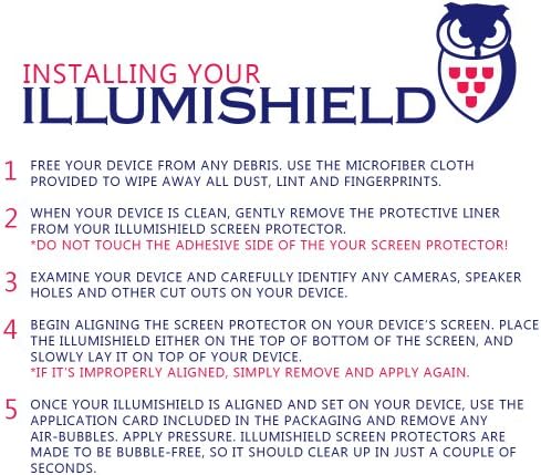 Illumishield zaštitnik ekrana kompatibilan sa HTC One X Clear HD štitom protiv mjehurića i pet filmom protiv