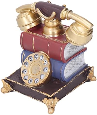 Vingvo Telefon Dekoracija modela, izvrsna smola simulirana vintage telefon model živopisne boje