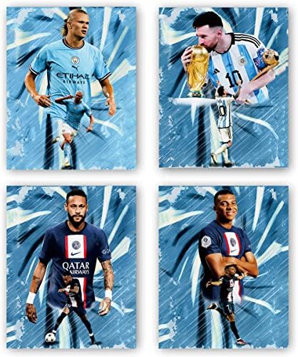 Poster fudbalske superzvijezde, Lionel Messi, Neymar, Mbappe, Haaland Man City Art Print Poster,