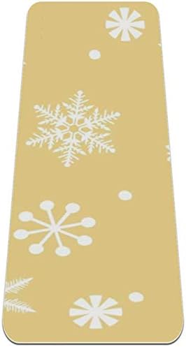 Siebzeh Snowflake Premium Thick Yoga Mat Eco Friendly Rubber Health & amp; fitnes non Slip Mat za sve vrste vježbe joge i pilatesa