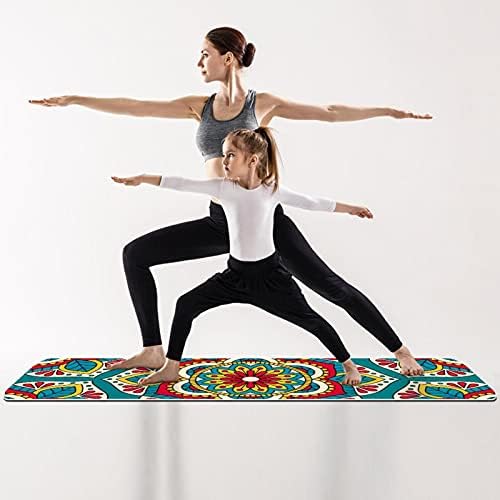 Debela neklizajuća Vježba & amp; fitnes 1/4 prostirka za jogu sa cvjetnim uzorkom Bohemia Florals Print za Yoga