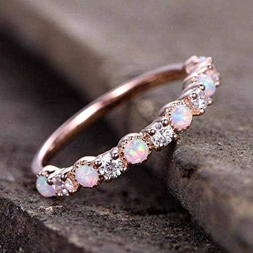 Prstenovi za žene 2023 rođendanski pokloni Nakit Modni Rhinestone Gold Opal prsten temperament Jednostavni