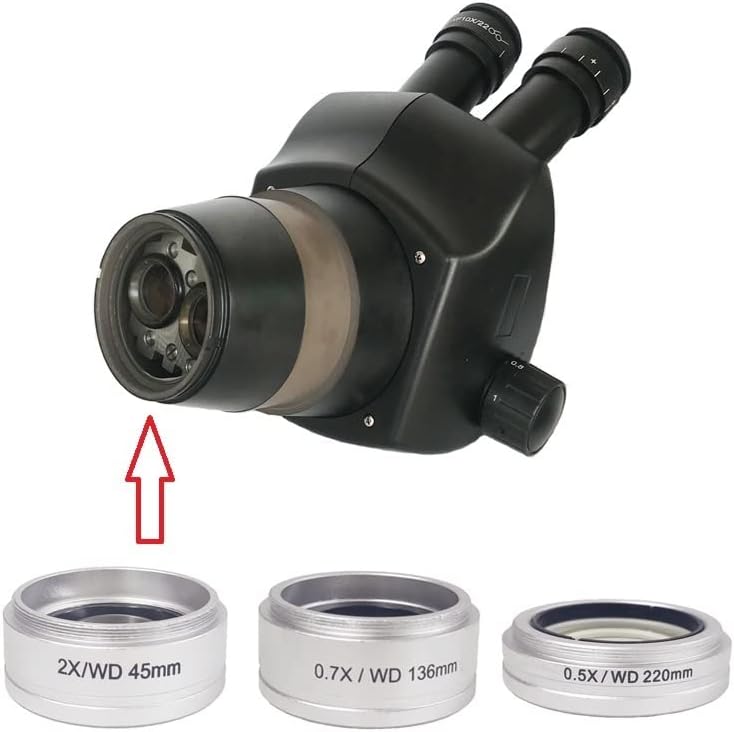Oprema za mikroskop 0,5 X 0,7 X 2,0 X pomoćna sočiva za 8x-50x Stereo Microscope Lab potrošni materijal