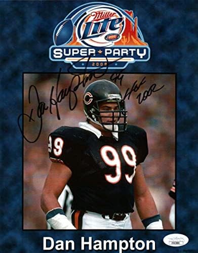 Dan Hampton potpisan autogramirano 8x10 photo Chicago Bears Hof 2002 JSA VV63881 - AUTOGREMENT NFL