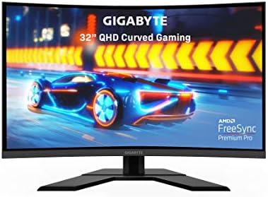 GIGABYTE G32QC 32 165Hz 1440p zakrivljeni Gaming Monitor, 2560 x 1440 VA 1500r , 1ms vrijeme odziva, 94% DCI-P3, Vesa Display HDR400, FreeSync Premium Pro