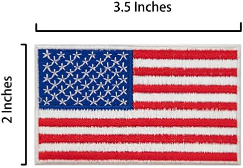 A-One 3 kom. - Veliki brtva američke patch + USA zastava za vez i rever, USA Patch, Patriotski patch, Metal