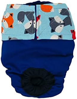 Barkertime Happy Fox na plavoj Premium vodootpornoj peleni za mačke, XS, bez pantalona za pantalone za pišanje,