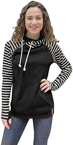 Veoyvo ženski pulover modni duksevi dvostruki kapuljači s kapuljačom