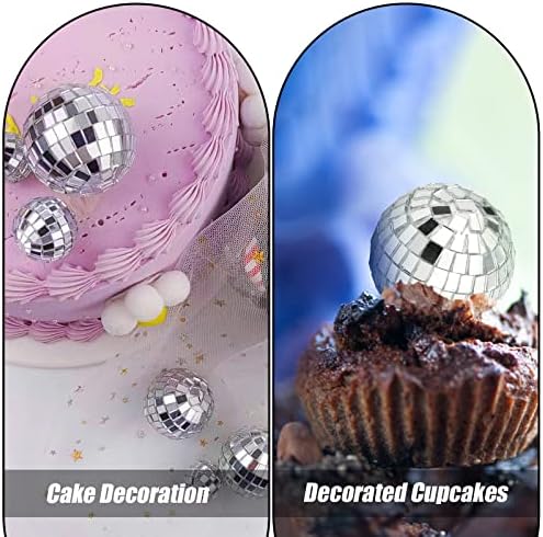 7kom Disco Ball torta Topper, 4 veličine Disco kugle za Cake Disco Ball Party Dekoracije Disco tema pribor