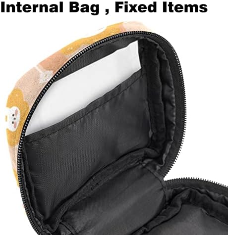 Orange zecne torbe za sanitarne salvete, menstrualni kup torbica za sestrinstvo za žene tinejdžerske djevojke, mini ženski period kit