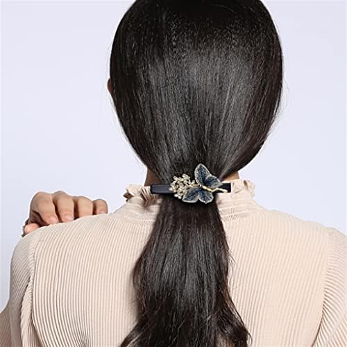 Head-pinovi glava za kosu za kosu Dame Top Clip Adult All-Match One-Word Embroidery frizerski klip Horizontalni