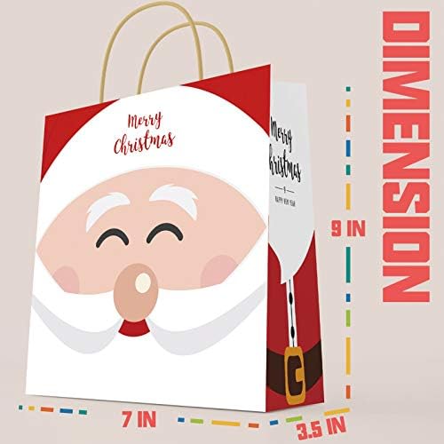 Kidpar Božićne torbe 24pcs 9 X7 X3.5 KRAFT poklon torbe set sa papirnim papirima od 24 tkiva i 48 poklon-poklon
