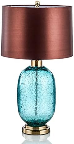 LXXSH europski stil Jednostavna retro plava boca keramička stolna lampica Noćni lampica za modnu tkaninu