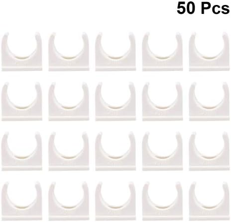 Doitool plastični vješalice Bijeli vješalice 50pcs 20mm Stezaljke za cijevi u obliku nosača kuka
