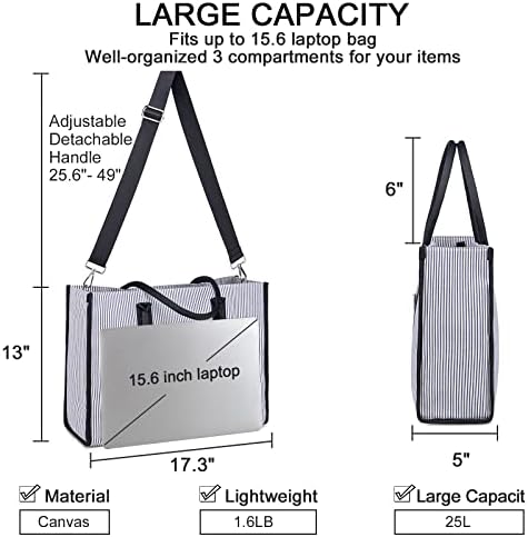 Torba za Laptop za žene radna Platnena torba od 15,6 inča torba za rame Computer Messenger torbica nastavnička