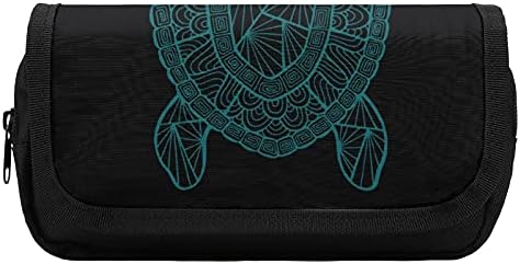 Zentangle Turtle dvoslojna pernica kozmetička torbica za uredsku školu