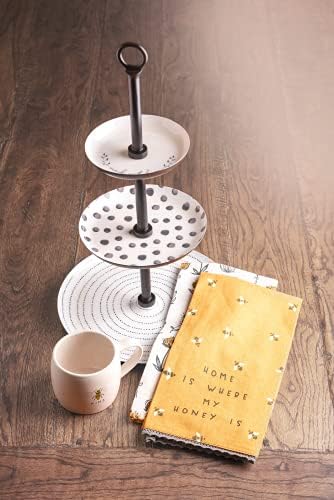 Karma Daisy ručnik za čaj - pamučni ručnici za kuhinju - Moderni kućni dekor - bijeli