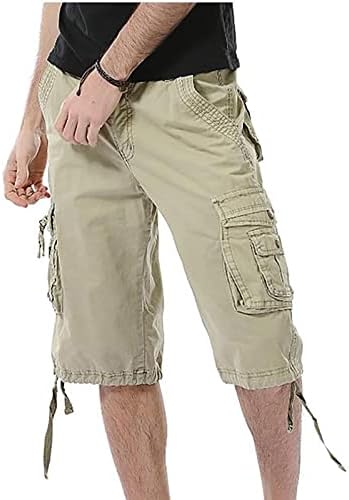 Mens Premium Twill Teretne kratke hlače opušteno fit solidne boje vanjske ligIklne hlače sa labavim