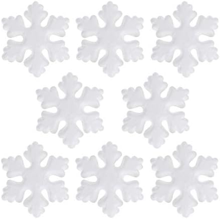 Amosfun Craft Foam Božićne pahulje 8pcs polistiren pjena za snježne pahulje oblikuje craft pjene kuglice za
