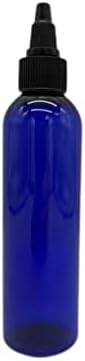 4 oz plave kosmo plastične boce -12 Pakovanje prazno ponovno punjenje boca - BPA besplatno - esencijalna ulja - aromaterapija | Crna Twist Top Cap - izrađena u SAD - prirodnim farmama ...