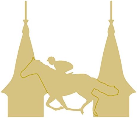 Derby dizajn izrez nedovršena drvena vješalica za vrata Derby Decor utrke konja MDF u obliku