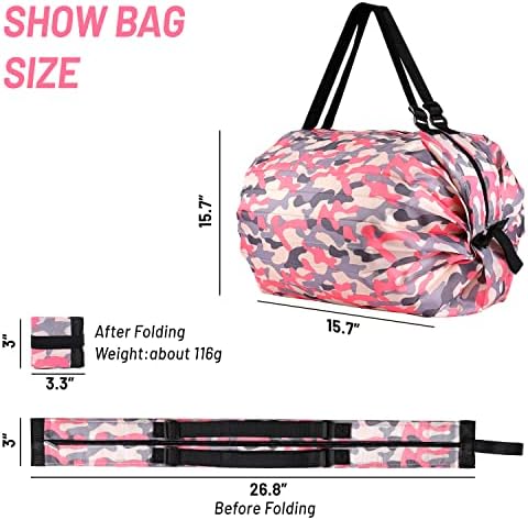 NymphFable torbe za višekratnu upotrebu sklopiva najlonska putna Ležerna sportska torba za plažu s ručkama i patentnim zatvaračem