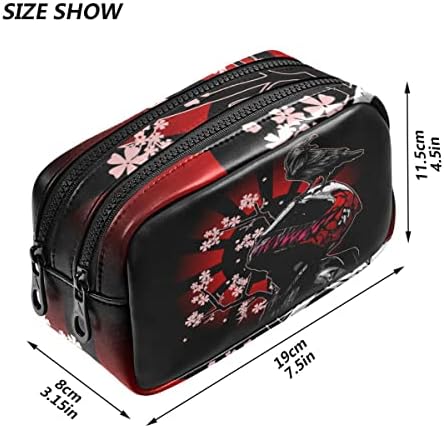 Glaphy motocikl i Crow Cherry Blossoms Flowers pernica velikog kapaciteta olovka torbica Zipper prenosiva
