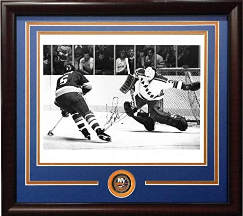 Denis Potvin Islanders potpisao je 8x10 fotografija uokvirena vintage autogram CBM COA - autogramirana NHL fotografijama