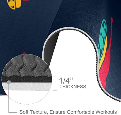 Siebzeh Cartoon Tanks Pattern Premium Thick Yoga Mat Eco Friendly Rubber Health & amp; fitnes