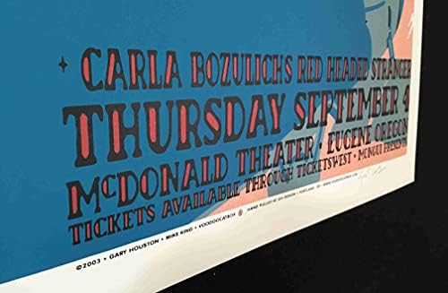 Wilco originalni poster 2003 McDonald Theatre Eugene ručno potpisana Gary Houston Coa
