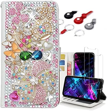 Fairy Art Crystal Wallet futrola za telefon kompatibilna sa Samsung Galaxy S10 Plus-Crown Windmill Flowers - Pink-3D