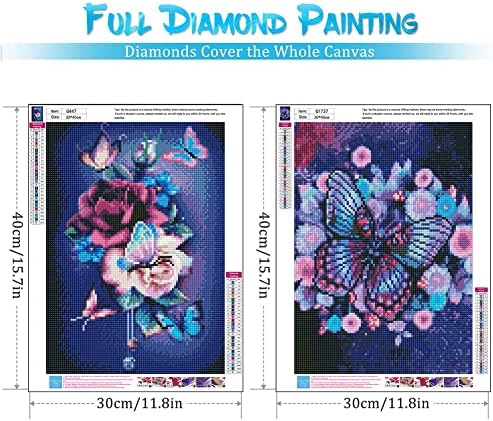 Mowana 2 paketa Diamond art Kits za odrasle leptir cvijeće Diamond Painting Full Drill 5D Diamond painting