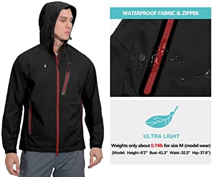 Little Donkey Andy Muška vodootporna jakna za kišu na otvorenom lagani kišni kaput za planinarenje,Golf,