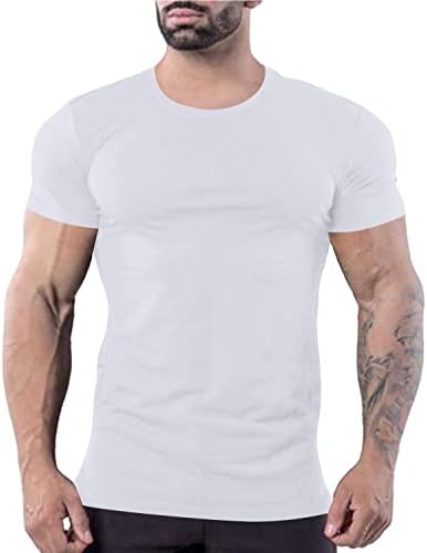 Muški mišićni T majica Modni kratki rukovi TEE majica TOP košulja za vezu za vezu