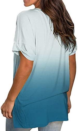Mimacoo limunska košulja za Womens V izrez labava bluza kratki rukav na vrhu Ležerne prilike