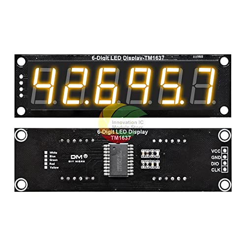 BooiParts 5V 0.56 inčni LED displej modul TM1637 6-cifreni 7 segmenata Digitalni Cevni sat modul