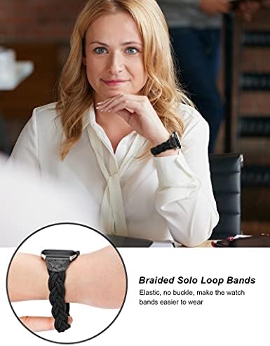 Wearlizer Stretchy pletenica Kompatibilan sa Apple Watch Bands Women 38mm 40mm 41mm 42mm 44mm