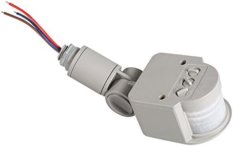 Ftvogue vanjski 90~250V 180 stepeni infracrveni PIR senzor pokreta detektor zidni prekidač za svjetlo siva