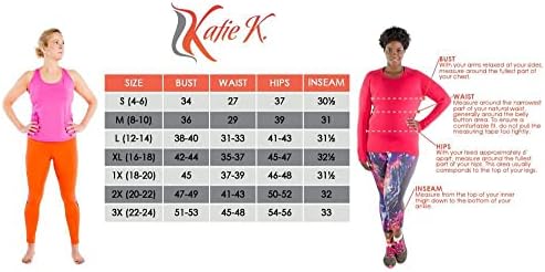 Katie K. Aktivne ženske nožne gamaše Bočni džepovi Workout, joga, trčanje USA napravljene