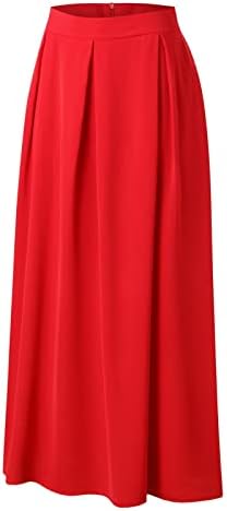 Lepršave plisirane Maxi Midi suknje za žene Casual Summer Boho Midi suknja cvjetni Print suknja
