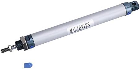 Walfront MAL 16mm Mini pneumatski vazdušni cilindar M8x0. 8 inčni muški Aluminijumska legura Vijčana