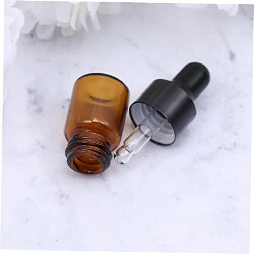 HEMOTON 50PCS PUTNI KONTEJNER Amber staklene boce od stakla Boca amber esencijalna ulja boce Male staklene