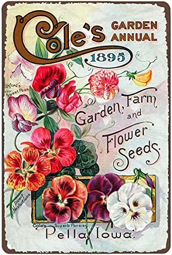 Retro metalni Limeni znak rustikalni zidni Poster plaketa biljka biljnog i cvjetnog sjemena Bloom