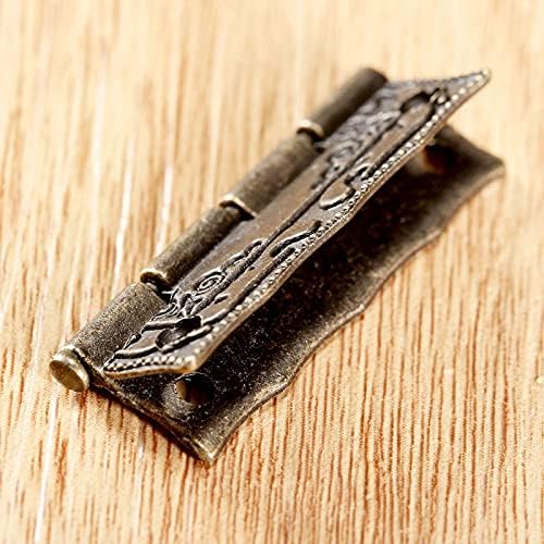 IRDFWh 10pcs Hinges 36 * 23 mm željezo Antikni brončani cink Iron ukrasni vijci Vintage drveni nakit