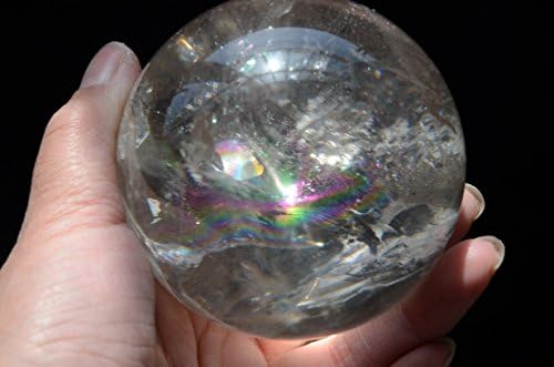 Real Tibet Himalayan Hightline Visovina Clear Rainbow Kristalno kvarcna kugla sfera Orb 2,99 inča Duhovni