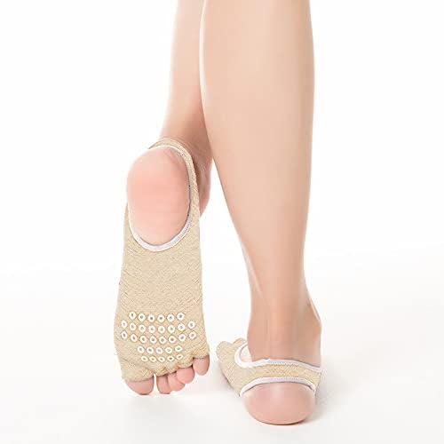 LUJUNY NONSLIP YOGA GRIP Neodredite čarape napetljive čarape - pamučni pilat balletske plesne atletske bolničke čarape