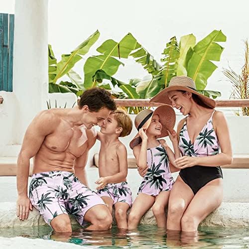 Iffei mammy i mi kupaći kupaći kostimi Porodični kupaći kostimi Jedan komad kokosovog drveta ispisano
