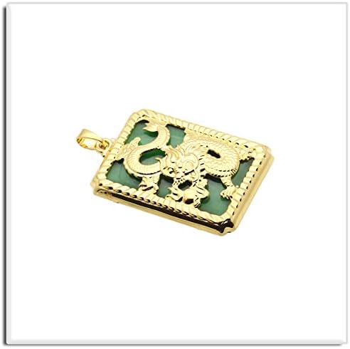 Xusamss Punk nakit pozlaćen sa 18k zlatom zmajeva oznaka za psa privjesak ogrlica, lanac od 22 inča