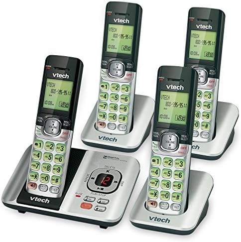 VTech CS6529-4 DECT 6.0 sistem telefonske sekretarice sa ID-om pozivaoca / poziv na čekanju, 4 bežične slušalice,